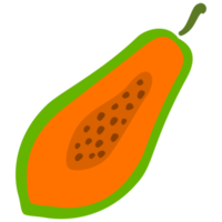 dibujos animados de división de papaya madura png