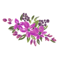 bouquet di fiori ad acquerello png