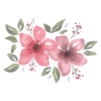 flor de buquê aquarela