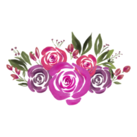 bouquet de fleurs aquarelle png