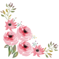 flor de buquê aquarela png