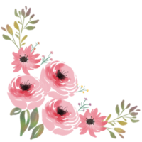 bouquet de fleurs aquarelle png