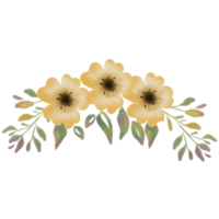 bouquet de fleurs aquarelle png