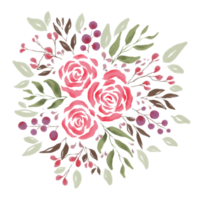 bouquet de fleurs aquarelle png