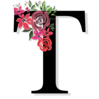 florales Buchstabenalphabet png