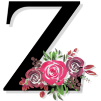 florales Buchstabenalphabet png