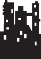 silhouette edificio di costruzione di una casa singola per la progettazione e la decorazione di illustrazioni di riserva png