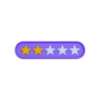 3d two star rating