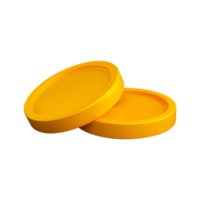 3d dollar coin stuck icon png