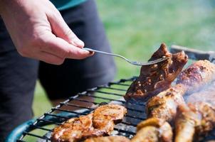 Meat on Barbecue photo