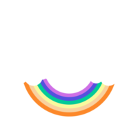 abstrakter kawaii Cartoon-Regenbogen png