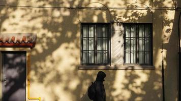 The beautiful old buildings view located in Shanghai under the warm sunlight in autumn photo