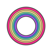 arco-íris de desenho kawaii abstrato png