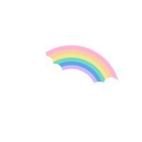 abstrakter kawaii Cartoon-Regenbogen png