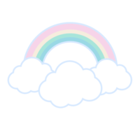 arcobaleno astratto del fumetto di kawaii