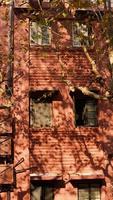 The beautiful old buildings view located in Shanghai under the warm sunlight in autumn photo