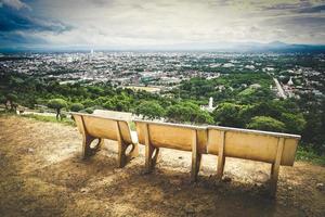 the landscape of Blank Chair, On the day of the sky begins to be dull, wait for someone to fulfill your dream. photo