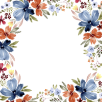 cornice con fiori multicolori ad acquerello. png