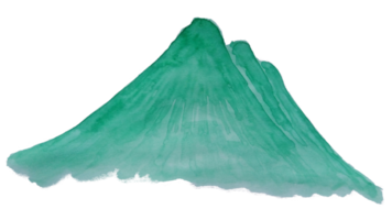 sommet de la montagne aquarelle png