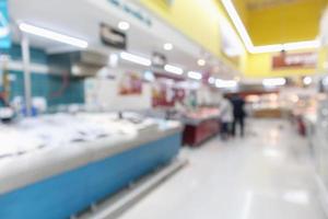 supermercado abstracto tienda de comestibles fondo desenfocado borroso con luz bokeh foto