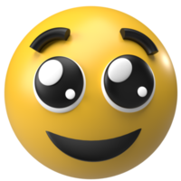 renderização 3d ícone emoji png