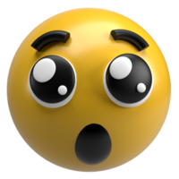 renderização 3d ícone emoji png