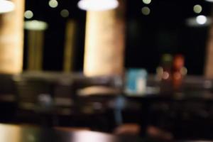 Abstract blur cafe restaurant with abstract bokeh light defocused background photo