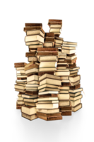 stack of books isolated on white background png