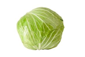 Cabbage isolated on white background with clipping path. photo