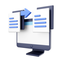 3d computer function icon illustration png