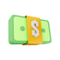 Ilustración de icono de moneda de dinero 3d png