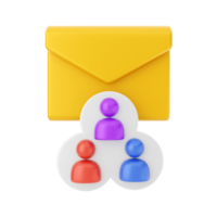 3d mail email message icon illustration png