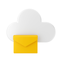 3d mail email message icon illustration png