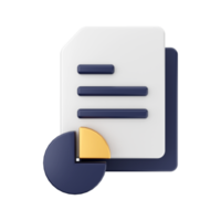 illustrazione dell'icona del file di documento 3d png