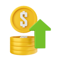 3d geld munt pictogram illustratie png