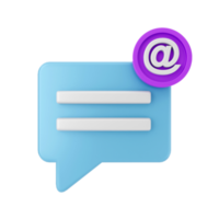 3d chat mail message notification chatting illustration png