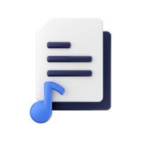 3d Document File Icon Illustration png