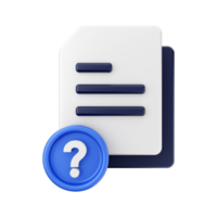 3d Document File Icon Illustration png