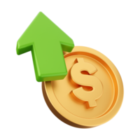 3d money coin icon illustration png