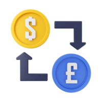 3d money coin icon illustration png