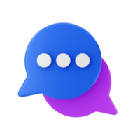 3D-Chat-Mail-Nachricht Benachrichtigung Chat-Illustration png