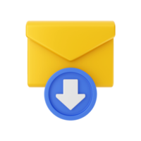 3d mail email message icon illustration png