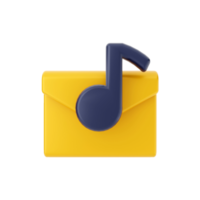 3d mail email message icon illustration png