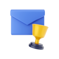 3d mail email message icon illustration png