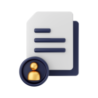 3d Document File Icon Illustration png