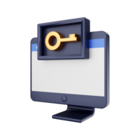 3d computer function icon illustration png