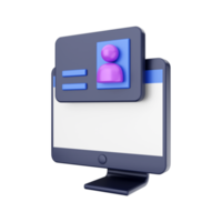 3d computer function icon illustration png