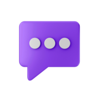 3d chat mail message notification chatting illustration png