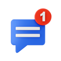 3d chat mail message notification chatting illustration png