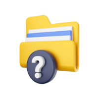 3d folder file icon Illustration png